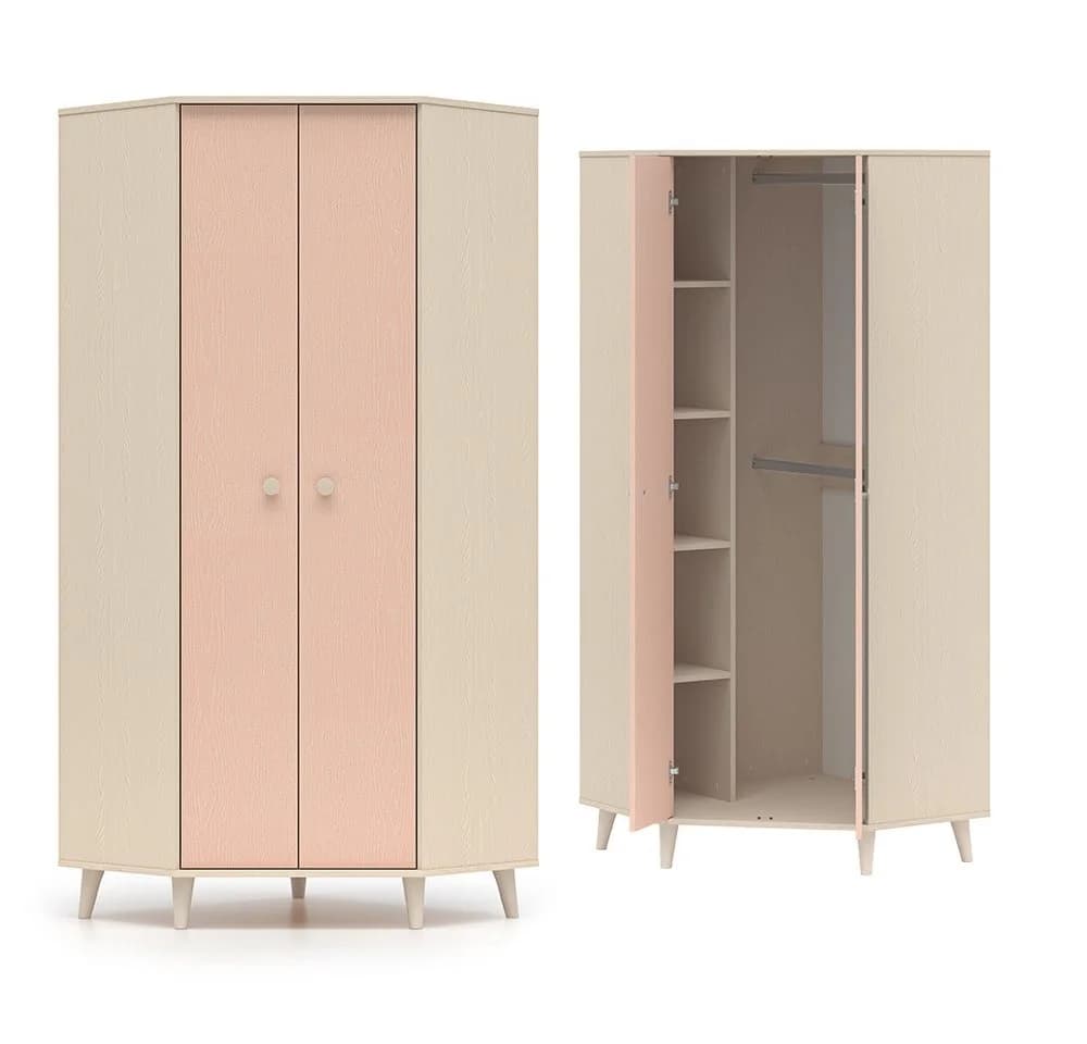 Lomadox Jugendzimmer-Set MODICA-131 3-tlg. Sandbeige Rosa Softclose - Bild 4