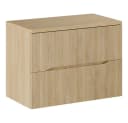 Lomadox Waschbeckenschrank 80cm Eiche Grifflos Wandhängend Bild 2