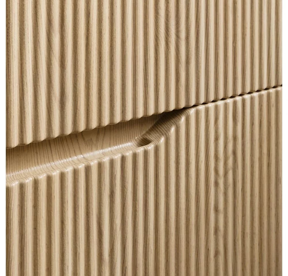 Lomadox Waschbeckenschrank 80cm Eiche Grifflos Wandhängend - Bild 3