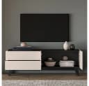 Lomadox Wohnwand FRIONA-131 Highboard Lowboard kaschmir schwarz modern Bild 5