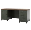 Lomadox Schreibtisch EPSOM-83 Grün Landhausstil 4 Schubladen Bild 2