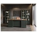 Lomadox Schreibtisch EPSOM-83 Grün Landhausstil 4 Schubladen Bild 5