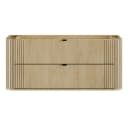 Lomadox Waschtisch 120 cm Eiche gerillt Metallgriffe Softclose Keramik Bild 4