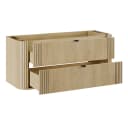 Lomadox Waschtisch 120 cm Eiche gerillt Metallgriffe Softclose Keramik Bild 5