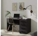Lomadox Schreibtisch 120 cm breit Schwarz Matt 4 Schubladen Bild 1