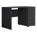 Lomadox Schreibtisch 120 cm breit Schwarz Matt 4 Schubladen Bild 2