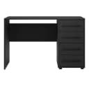 Lomadox Schreibtisch 120 cm breit Schwarz Matt 4 Schubladen Bild 3