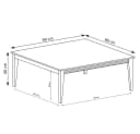 Lomadox Couchtisch WILNA-161 Kaschmir Massivholz Füße Modern Bild 4