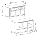 Lomadox Kommode WILNA-161 Kaschmir 3 Türen 2 Schubladen Bild 4