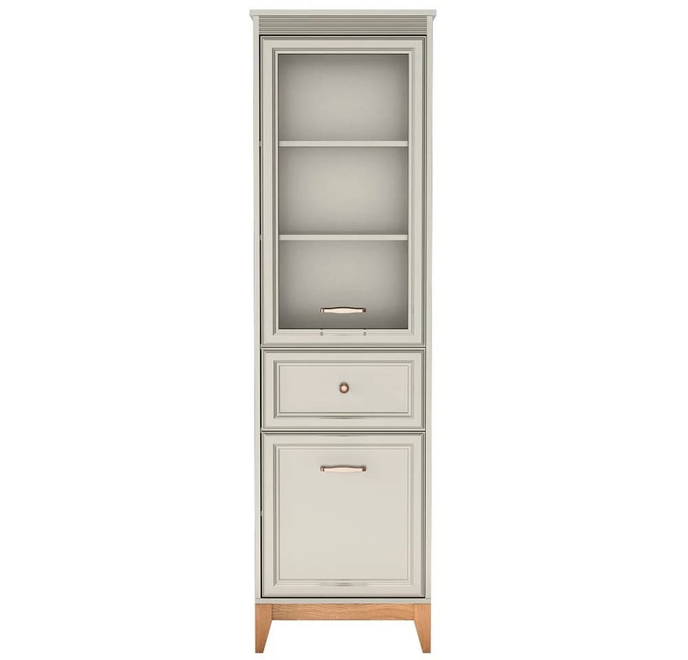 Lomadox Vitrine WILNA-161 Kaschmir mit Massivholzfüßen - Bild 3