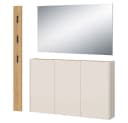 Lomadox Schuhschrank LAPUA-01 Kaschmir und Eiche 3-türig Bild 4