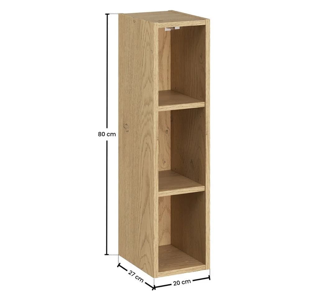 Lomadox Badregal DURANGO-56, Hängeregal 20 cm breit, Eiche - Bild 5