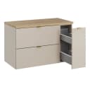 Lomadox Waschbeckenschrank DURANGO-56 80 cm breit in Kaschmir, 2 Schubladen & 1 Auszug Bild 2