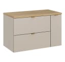 Lomadox Waschbeckenschrank DURANGO-56 80 cm breit in Kaschmir, 2 Schubladen & 1 Auszug Bild 4