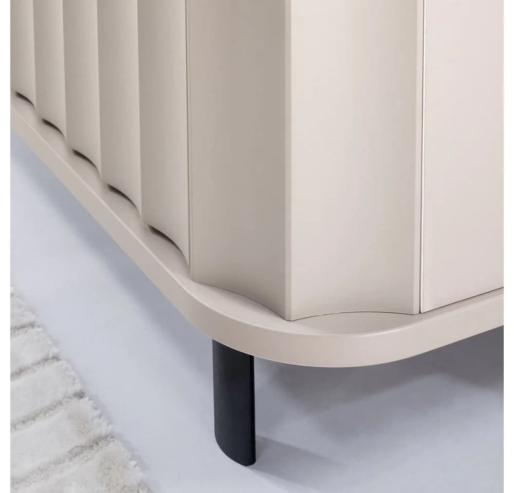 Lomadox Wohnzimmer-Set NASHVILLE-161 Vitrine Lowboard Taupe Modern