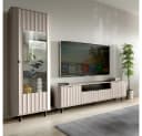 Lomadox Wohnzimmer-Set NASHVILLE-161 Vitrine Lowboard Taupe Modern Bild 2