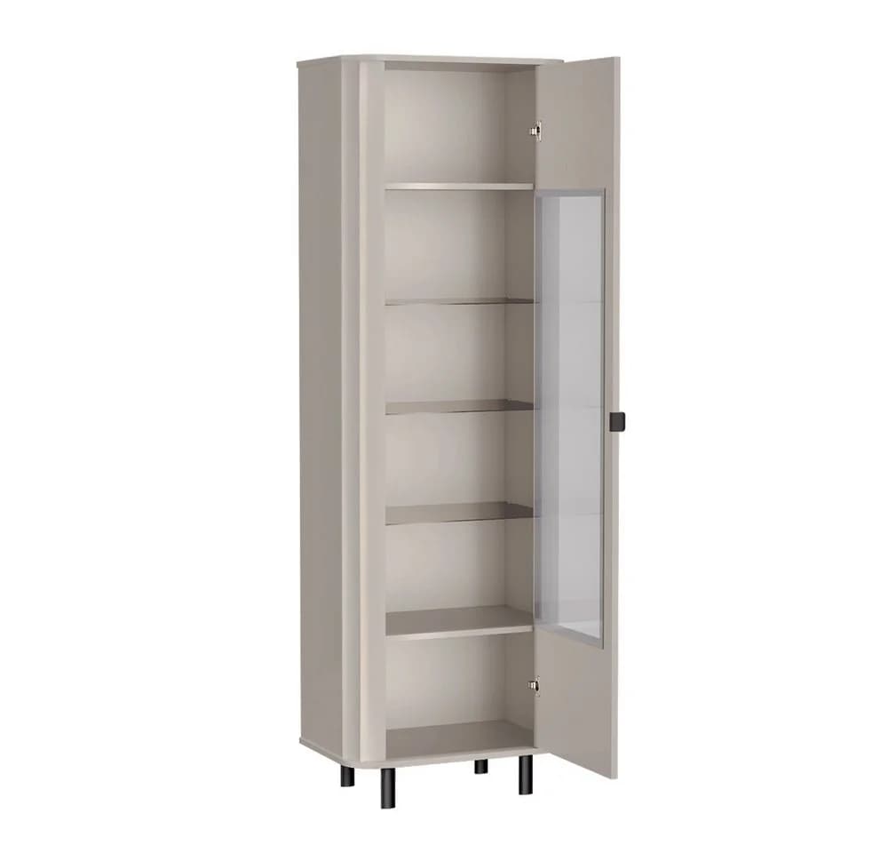 Lomadox Wohnzimmer-Set NASHVILLE-161 Vitrine Lowboard Taupe Modern - Bild 4