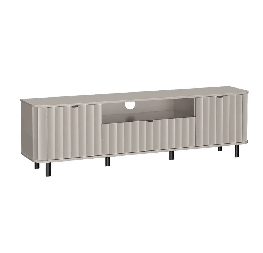 Lomadox Wohnzimmer-Set NASHVILLE-161 Vitrine Lowboard Taupe Modern - Bild 5