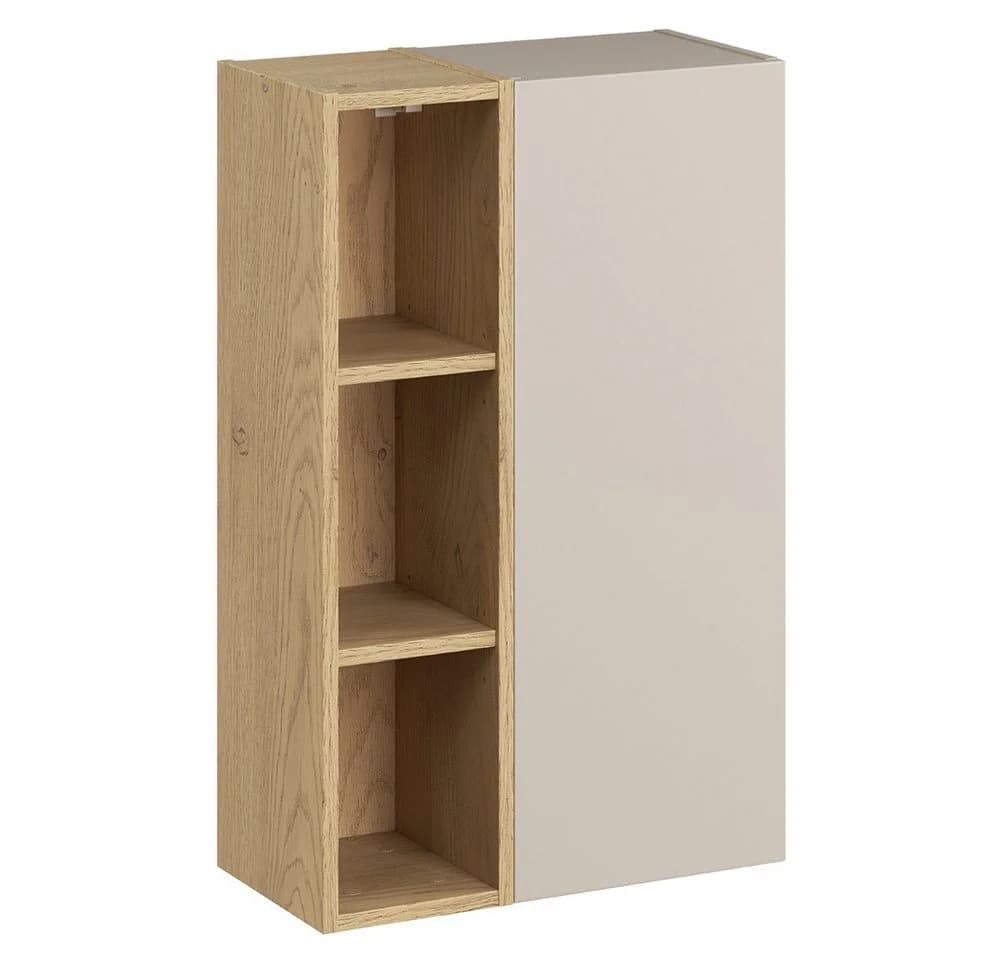Lomadox Hängeschrank DURANGO-56 50 cm breit in Eiche und Kaschmir, 1 Tür, 3 Fächer - Bild 2