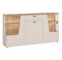 Lomadox Esszimmer-Set CARMONA-129 Kaschmir/Eiche LED-Beleuchtung Bild 3