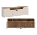 Lomadox Wohnzimmer-Set CARMONA-129 Kaschmir & Eiche LED-Beleuchtung Bild 5