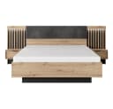 Lomadox Schlafzimmer-Set TALCA-167 Eiche Dekor Anthrazit mit LED-Beleuchtung Bild 4