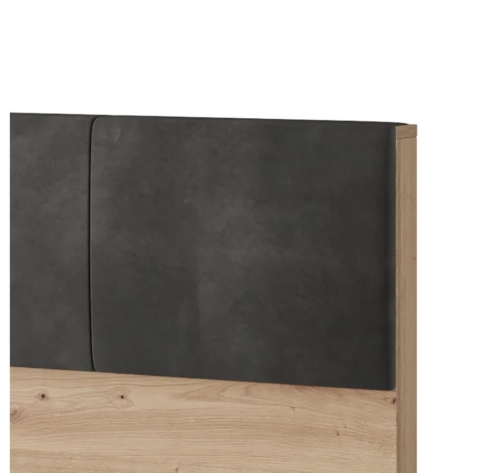 Lomadox Schlafzimmer-Set TALCA-167 Eiche Dekor Anthrazit mit LED-Beleuchtung - Bild 5