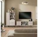 Lomadox Wohnzimmer-Set NADOR-132 Kaschmir Goldfarbene Metallgriffe Bild 2