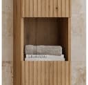 Lomadox Hochschrank NEWPORT-56 Eiche gerillte Front Bild 1