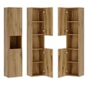 Lomadox Hochschrank NEWPORT-56 Eiche gerillte Front Bild 2