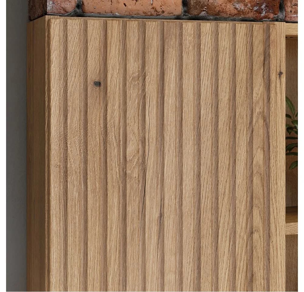 Lomadox Hängeschrank NEWPORT-56-EVOKE Eiche gerillte Front Softclose