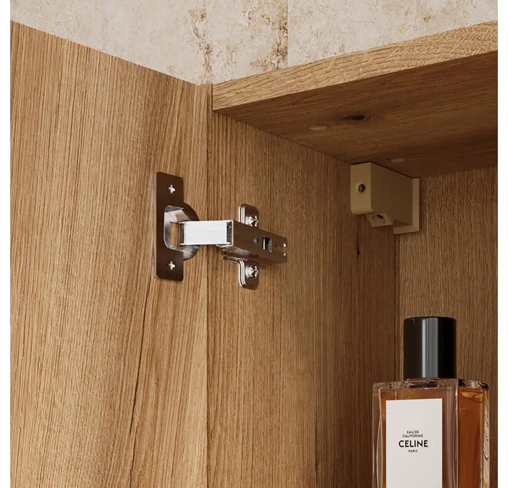 Lomadox Hängeschrank NEWPORT-56-EVOKE Eiche gerillte Front Softclose - Bild 3