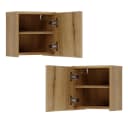 Lomadox Hängeschrank NEWPORT-56-EVOKE Eiche gerillte Front Softclose Bild 4