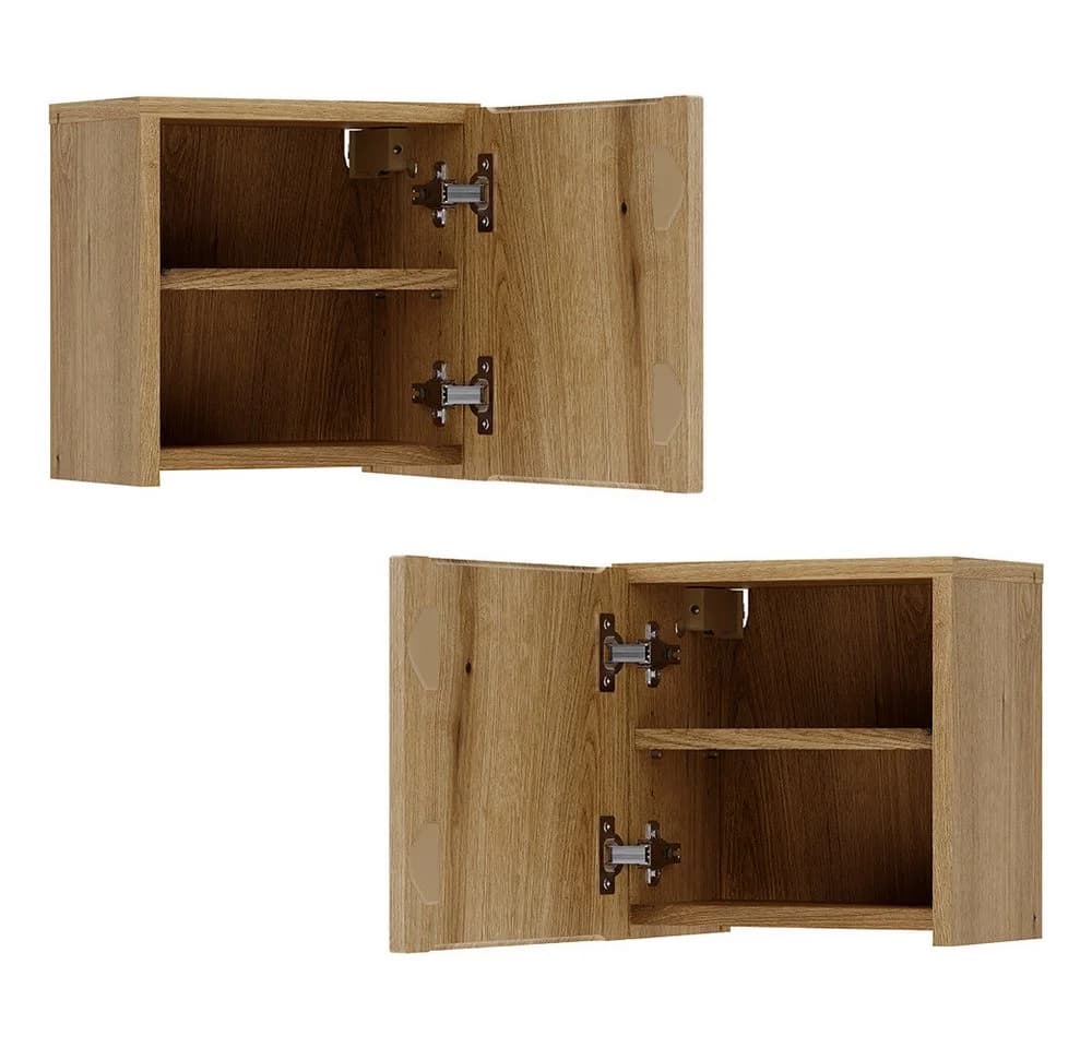 Lomadox Hängeschrank NEWPORT-56-EVOKE Eiche gerillte Front Softclose - Bild 4
