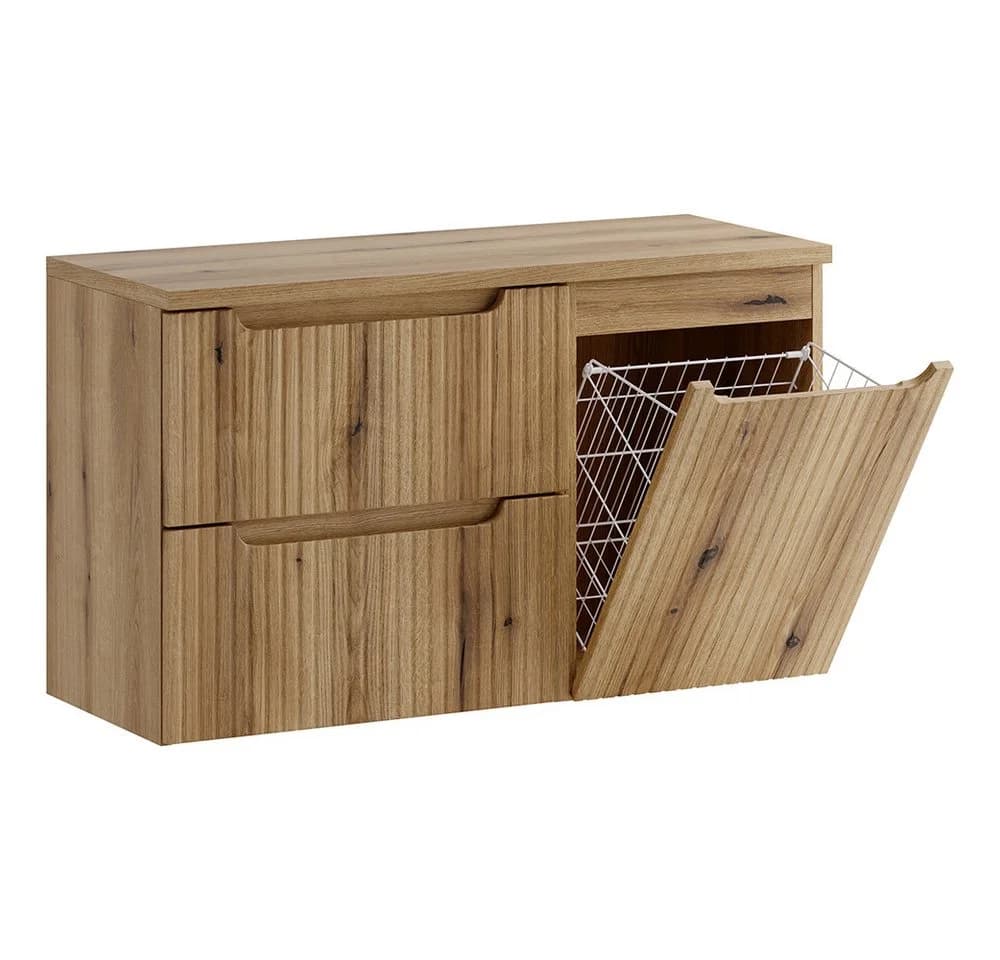 Lomadox Waschtischunterschrank NEWPORT-56-EVOKE 100 cm Eiche gerillt - Bild 2