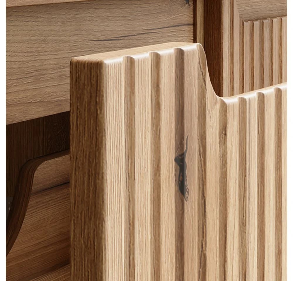 Lomadox Waschtisch NEWPORT-56-EVOKE mit gerillter Front und Softclose-Schubladen