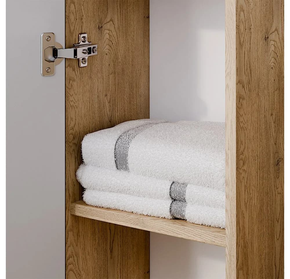 Lomadox Hochschrank TEMUCO-56-CREMONA Eiche Push-to-Open Softclose