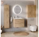 Lomadox Hochschrank TEMUCO-56-CREMONA Eiche Push-to-Open Softclose Bild 5
