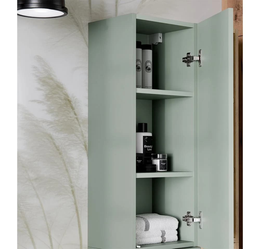 Lomadox Hängeschrank ALASSIO-56 Badschrank Grün matt Push-to-Open