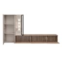 Lomadox Wohnwand CLINTON-164 Kaschmir Beige Eiche Push-to-open LED Bild 4