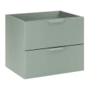 Lomadox Waschtischunterschrank ALASSIO-56 Grün matt 2 Schubladen Bild 2