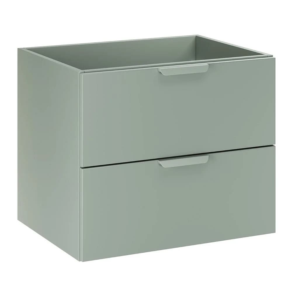 Lomadox Waschtischunterschrank ALASSIO-56 Grün matt 2 Schubladen - Bild 2