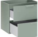 Lomadox Waschtischunterschrank ALASSIO-56 Grün matt 2 Schubladen Bild 3