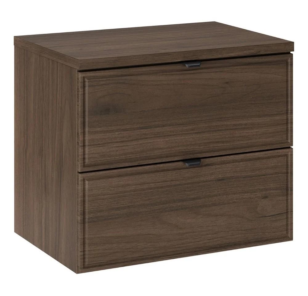 Lomadox TEMUCO-56 Waschtischunterschrank Walnuss 60 cm - Bild 2