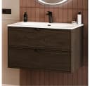 Lomadox Waschtisch TEMUCO-56-WALNUT mit Rahmenfräsung und Softclose Bild 2