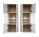 Lomadox Hängevitrine ISCHIA-36 Beige Eiche LED Softclose Bild 1