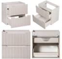 NEWPORT-56 Waschtischunterschrank 100 cm Kaschmir Gerillte Front Bild 3