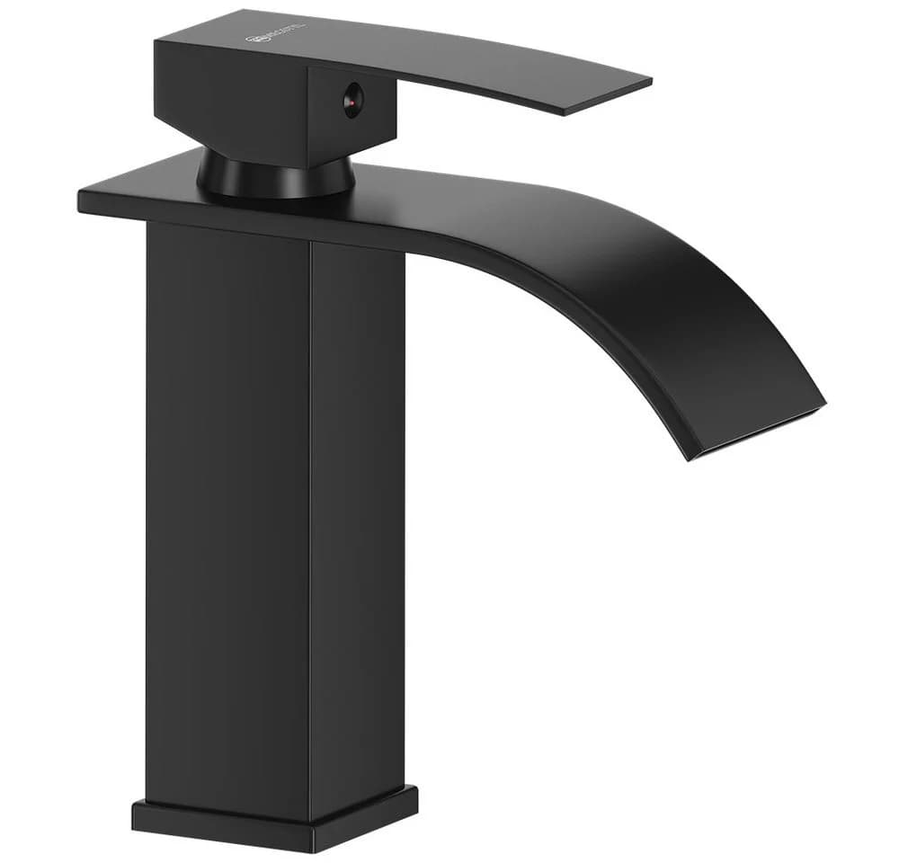 Lomadox Waschtischarmatur FAUCET-140 Edelstahl Schwarz Matt - Bild 2