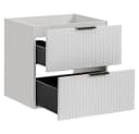 Lomadox Waschbeckenschrank ADELAIDE-56-WHITE Weiß Matt mit Gerillter Front Bild 5