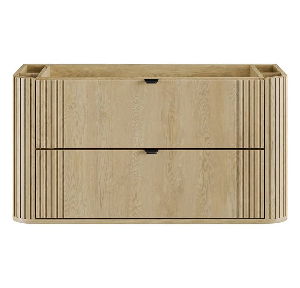 Lomadox Badmöbel-Set OLIVA-56 Eiche Rillen Keramik Softclose - Bild 4